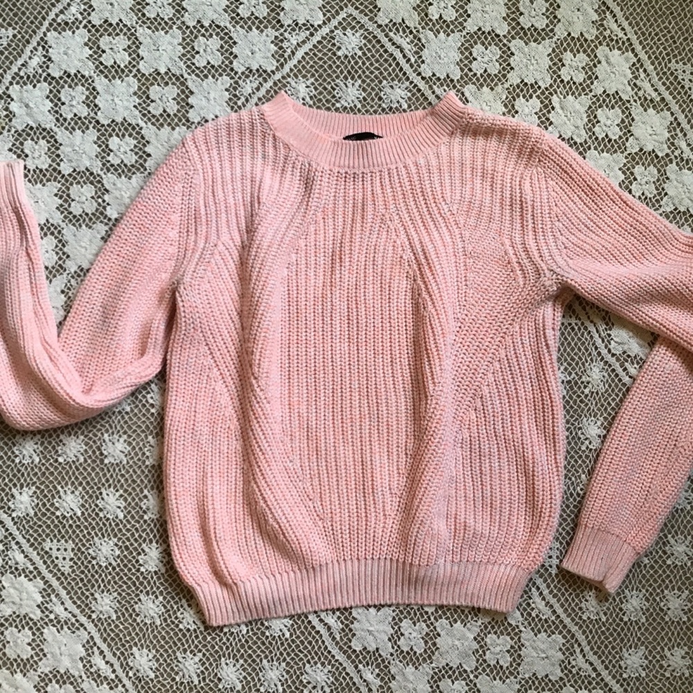 Like new! H&M Chunky Knit Sweater, bright pink S